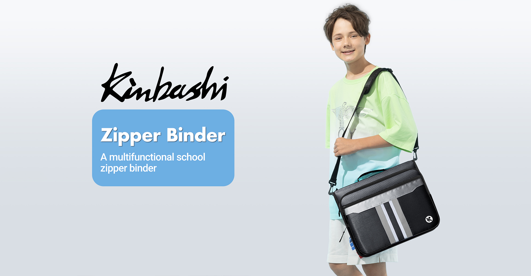 Kinbashi Zipper Binder with Laptop Pocket